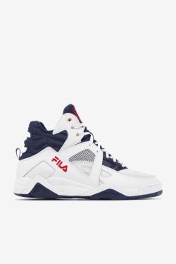 Fila Cage Mid Košarkaški Copati Moški Bela / Rdeča / Modra | Fila519XC