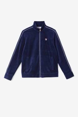 Fila Deverall Velour Jakne Moški Mornarica / Bela / Rdeča | Fila896OK