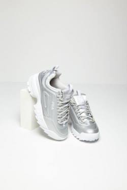 Fila Disruptor 2 Premium Metallic Superge Ženske Kovinski Srebrna / Bela | Fila230NY