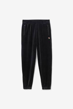 Fila Dortmund Velour Jogger Hlače Moški Črna | Fila127ID