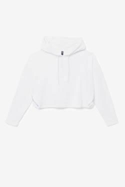 Fila Fi-lux Cropped Pulover s kapuco Ženske Bela | Fila710ZE