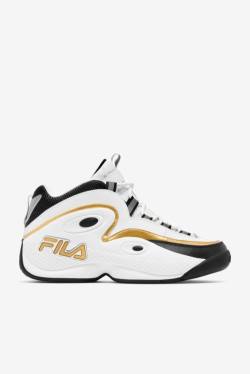 Fila Grant Hill 3 Superge Moški Bela / Črna / Kovinski Zlato | Fila502RD