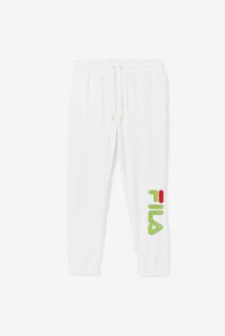 Fila Mansur Velour Hlače Moški Bela / Zelena / Rdeča | Fila428CN