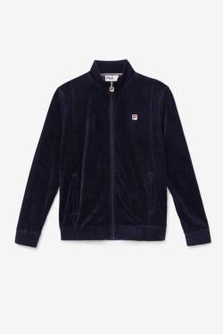 Fila O-fit Velour Jakne Moški Mornarica | Fila573WF