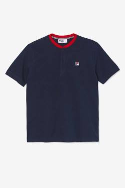 Fila Ralph Henley Majice Moški Mornarica / Rdeča | Fila598UF