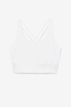 Fila Uplift Cross Back Bra Tops Ženske Bela | Fila230OQ