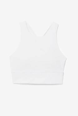 Fila Uplift High Neck Sports Bra Tops Ženske Bela | Fila827XR