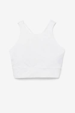 Fila Uplift High Neck Sports Bra Tops Ženske Bela | Fila985SH