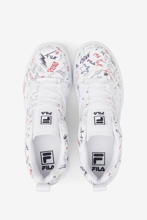 Fila Ace Scribbles Superge Moški Bela / Črna / Večbarvni | Fila327CD