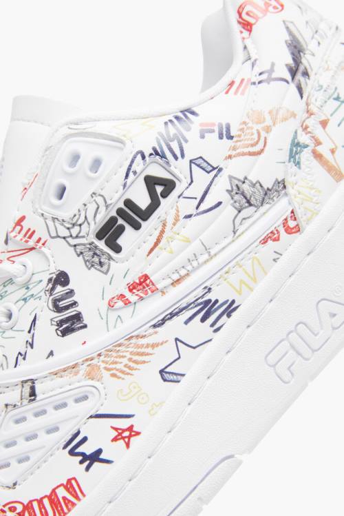 Fila Ace Scribbles Superge Moški Bela / Črna / Večbarvni | Fila327CD