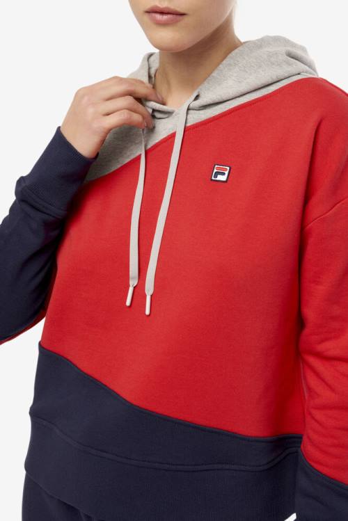 Fila Adriana Pulover s kapuco Ženske Rdeča | Fila237HR