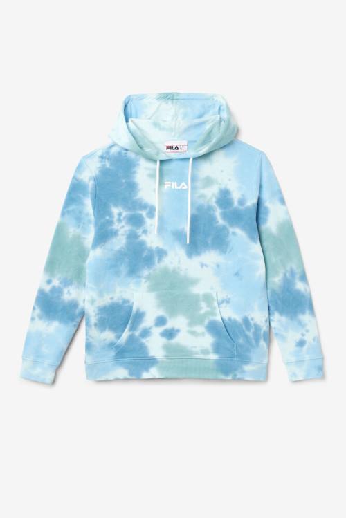 Fila Aerolynn Tie Dye Pulover s kapuco Ženske Bela | Fila987QY