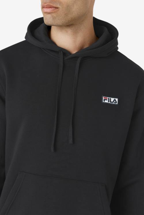 Fila Algot Pulover s kapuco Moški Črna / Bela | Fila519ZQ