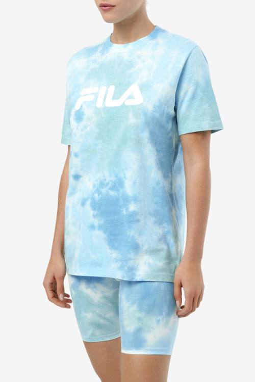 Fila Alivia Tie Dye Tee Majice Ženske Bela | Fila140XO