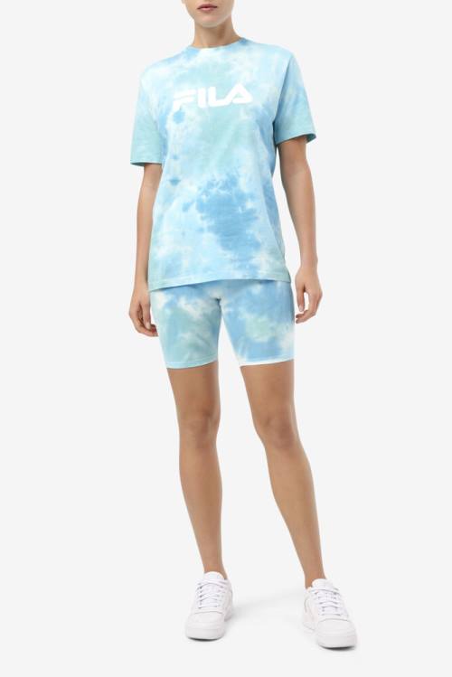 Fila Alivia Tie Dye Tee Majice Ženske Bela | Fila140XO