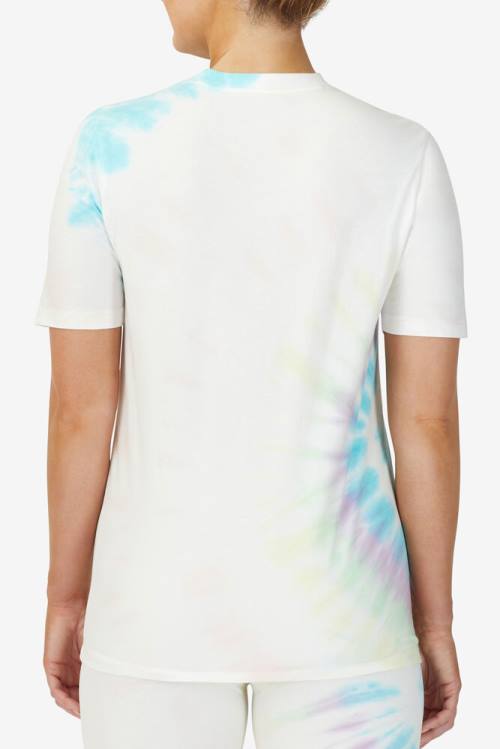 Fila Alivia Tie Dye Tee Majice Ženske Kremna | Fila179TE