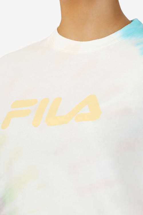 Fila Alivia Tie Dye Tee Majice Ženske Kremna | Fila179TE