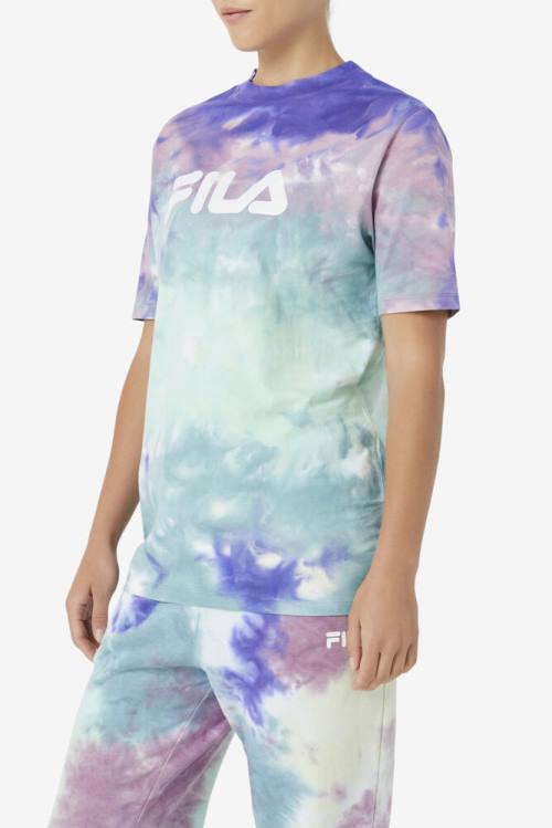 Fila Alivia Tie Dye Tee Majice Ženske Modra | Fila648FZ