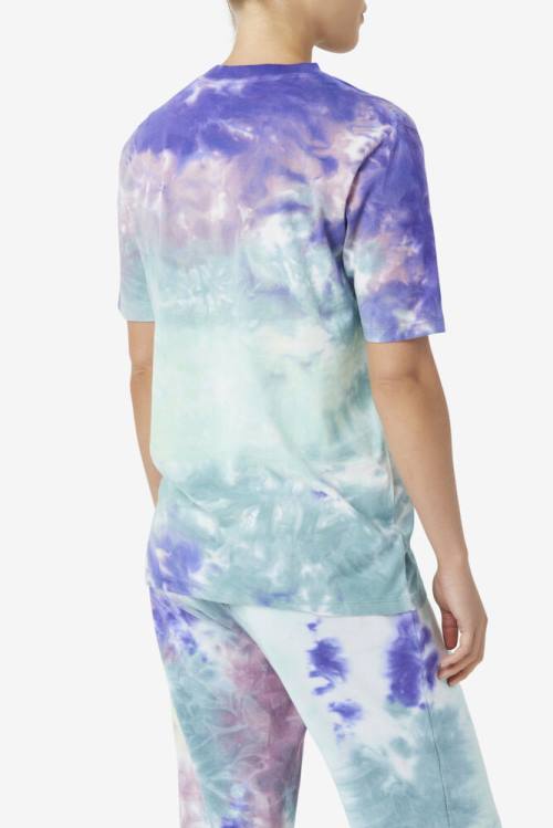 Fila Alivia Tie Dye Tee Majice Ženske Modra | Fila648FZ