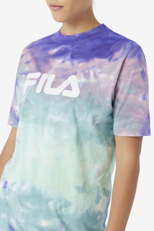 Fila Alivia Tie Dye Tee Majice Ženske Modra | Fila648FZ