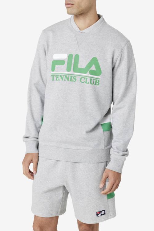 Fila Ameh Pulover Moški Svetloba Siva / Bela | Fila512GT