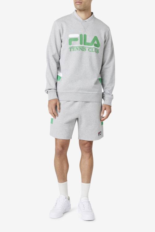 Fila Ameh Pulover Moški Svetloba Siva / Bela | Fila512GT