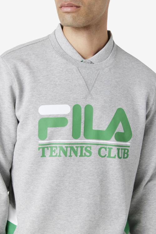 Fila Ameh Pulover Moški Svetloba Siva / Bela | Fila512GT