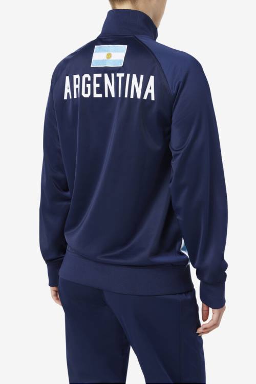 Fila Argentina Track Jakne Moški Mornarica / Bela | Fila561QC