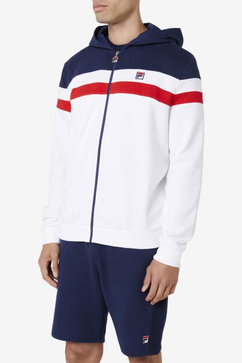 Fila Arlo Pulover s kapuco Moški Bela / Mornarica / Rdeča | Fila086PL