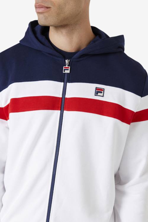 Fila Arlo Pulover s kapuco Moški Bela / Mornarica / Rdeča | Fila086PL