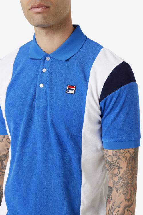 Fila Astro Terry Polo Majica Moški Modra / Bela / Mornarica | Fila714FX