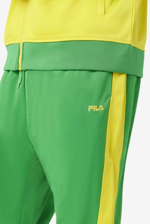 Fila Brazil Track Hlače Moški Zelena / Rumena | Fila546DZ