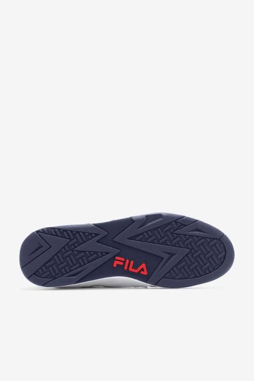 Fila Cage Mid Košarkaški Copati Moški Bela / Rdeča / Modra | Fila519XC