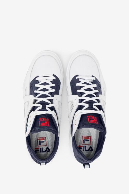 Fila Cage Mid Košarkaški Copati Moški Bela / Rdeča / Modra | Fila519XC