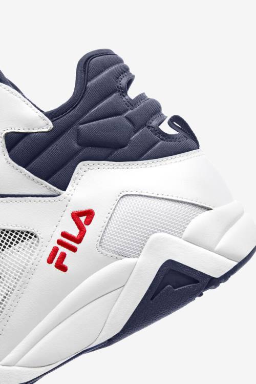 Fila Cage Mid Košarkaški Copati Moški Bela / Rdeča / Modra | Fila519XC