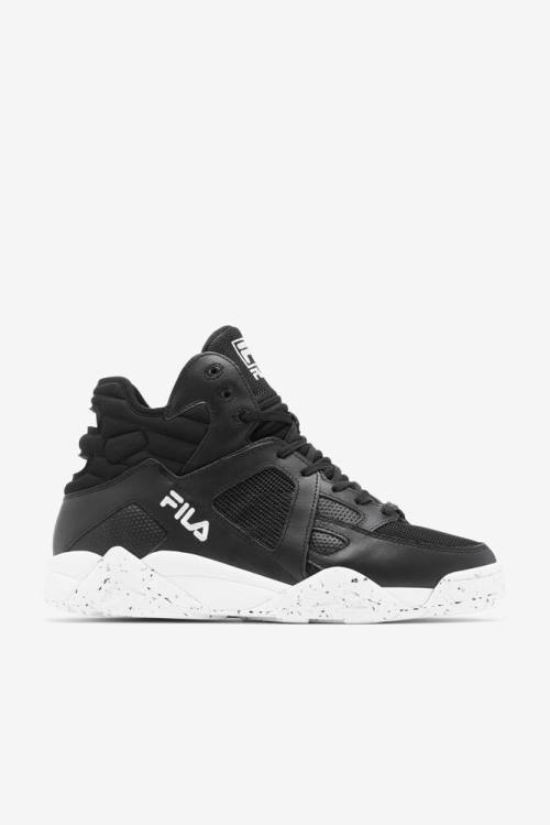 Fila Cage Mid Košarkaški Copati Moški Črna / Bela | Fila759NF