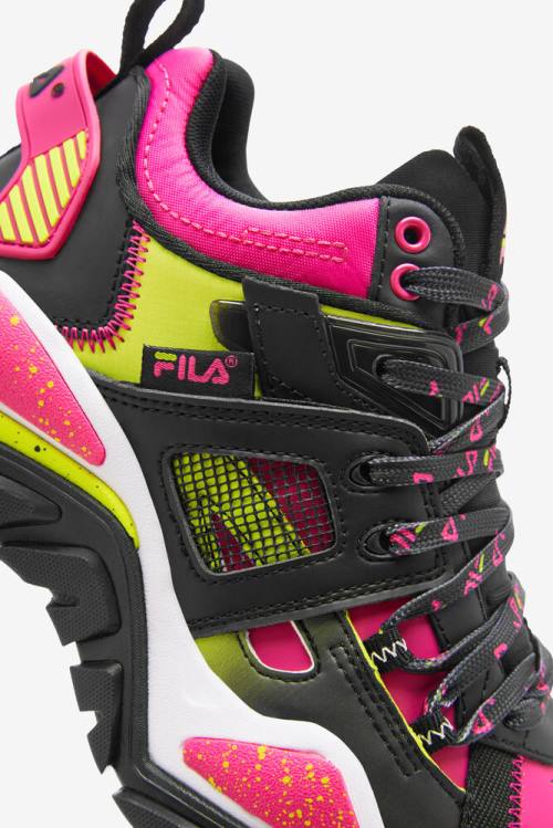 Fila Cage Mid Mixed Media Superge Ženske Črna / Bela / Roza | Fila981WA