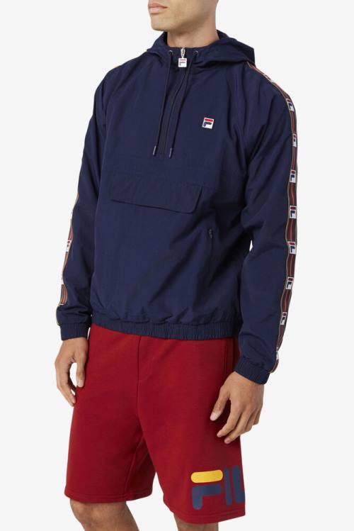 Fila Cameron 1/2 Zip Wind Jakne Moški Mornarica | Fila813NR