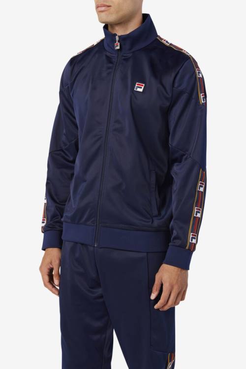 Fila Carson Track Jakne Moški Mornarica | Fila687CD