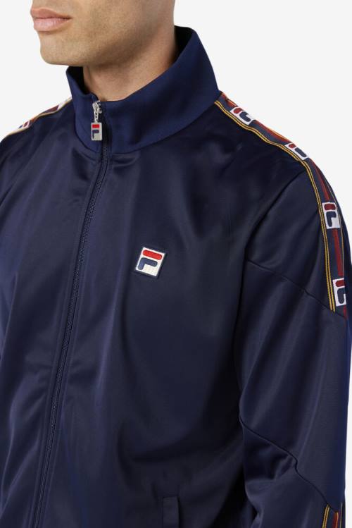 Fila Carson Track Jakne Moški Mornarica | Fila687CD