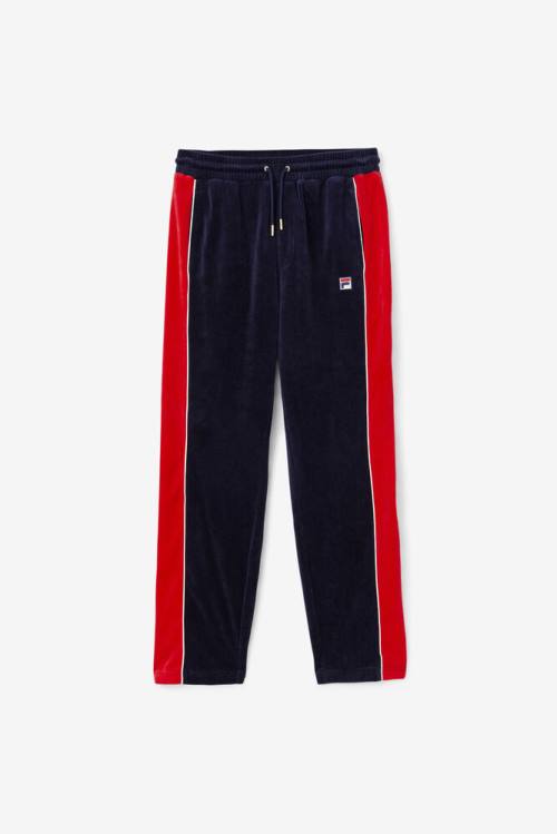 Fila Cima Velour Hlače Moški Mornarica / Rdeča | Fila971VM