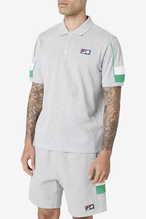 Fila Coda Polo Majica Moški Svetloba Siva / Bela | Fila193WF