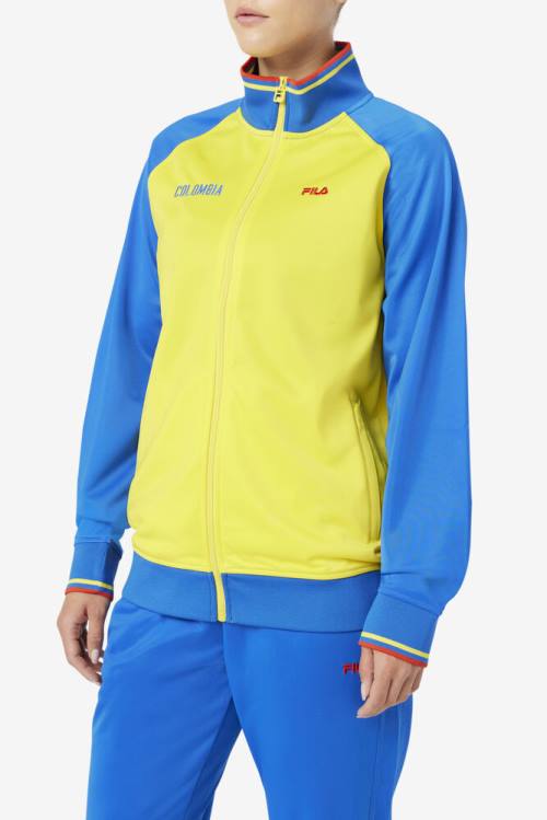 Fila Colombia Track Jakne Moški Rumena / Modra / Rdeča | Fila831YM