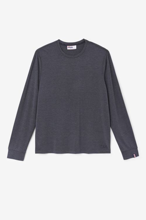 Fila Commuter Long Sleeve Tee Majice Moški Črna | Fila643SB