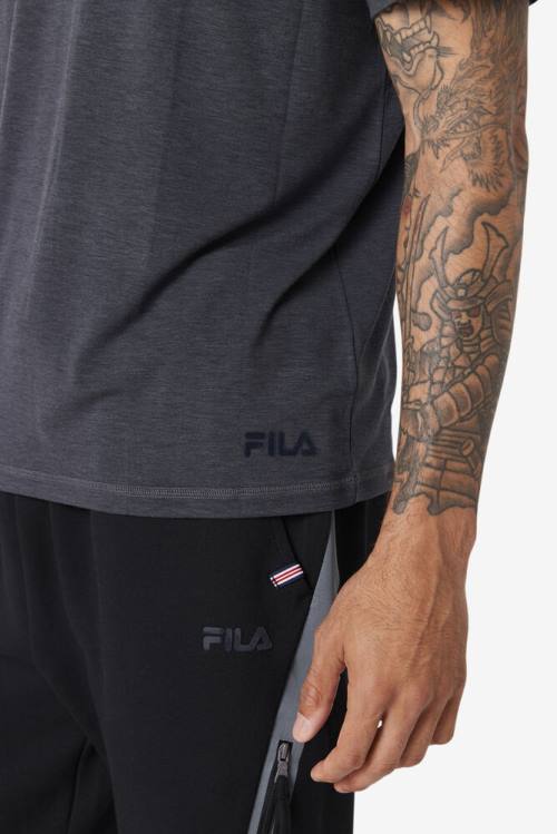 Fila Commuter Tee Majice Moški Črna | Fila903TC