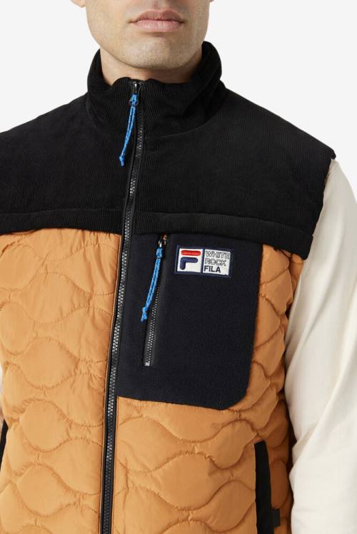 Fila Crag Vest Jakne Moški Črna | Fila647DT