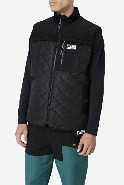 Fila Crag Vest Jakne Moški Črna | Fila695CS