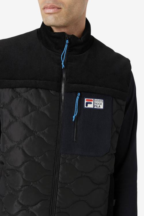 Fila Crag Vest Jakne Moški Črna | Fila695CS