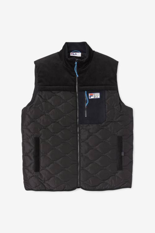 Fila Crag Vest Jakne Moški Črna | Fila695CS