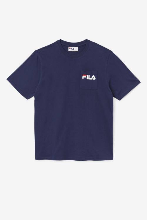 Fila Curtis Pocket Tee Majice Moški Mornarica | Fila517FE